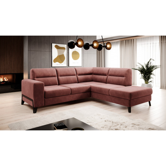 Kampinė sofa Cassara su patalynės dėže, audinys Lukso 24