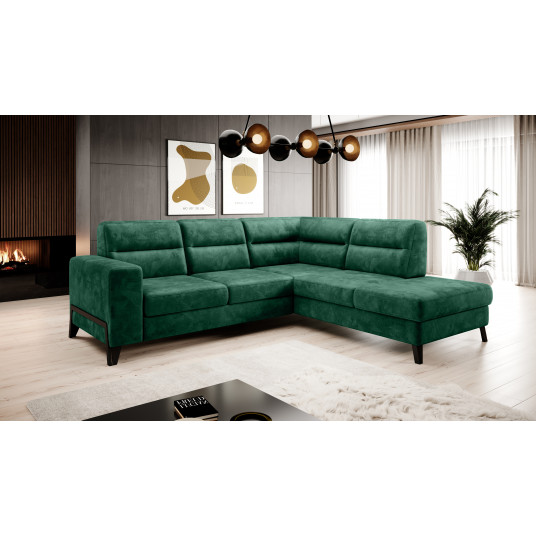 Kampinė sofa Cassara su patalynės dėže, audinys Nube 35