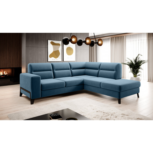 Kampinė sofa Cassara su patalynės dėže, audinys Savoi 38