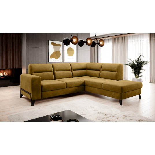 Kampinė sofa Cassara su patalynės dėže, audinys Loco 45