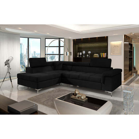 Kampinė sofa Eridano su patalynės dėže, audinys Kronos 07