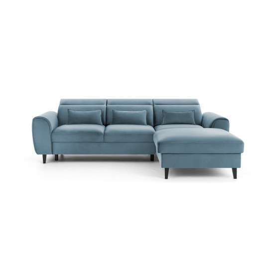 Kampinė sofa Foble su patalynės dėže, audinys Velvetmat 100