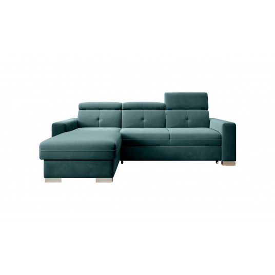Kampinė sofa Fresia su patalynės dėže, audinys Velvetmat 38