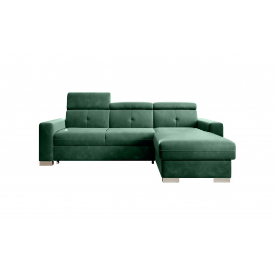 Kampinė sofa Fresia su patalynės dėže, audinys Lukso 35