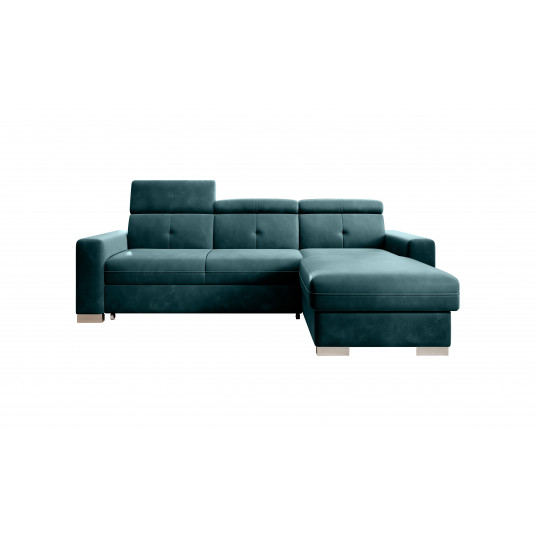 Kampinė sofa Fresia su patalynės dėže, audinys Lukso 39