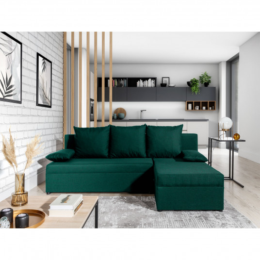 Kampinė sofa Gino su patalynės dėže, audinys Nube 35