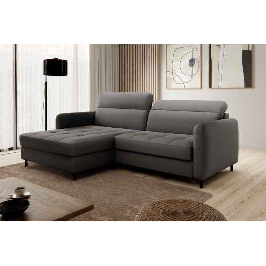 Kampinė sofa Gomsi su patalynės dėže, audinys Manhattan 06