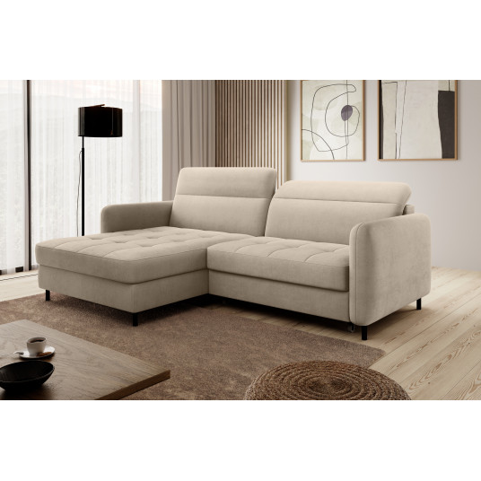 Kampinė sofa Gomsi su patalynės dėže, audinys Touch 18