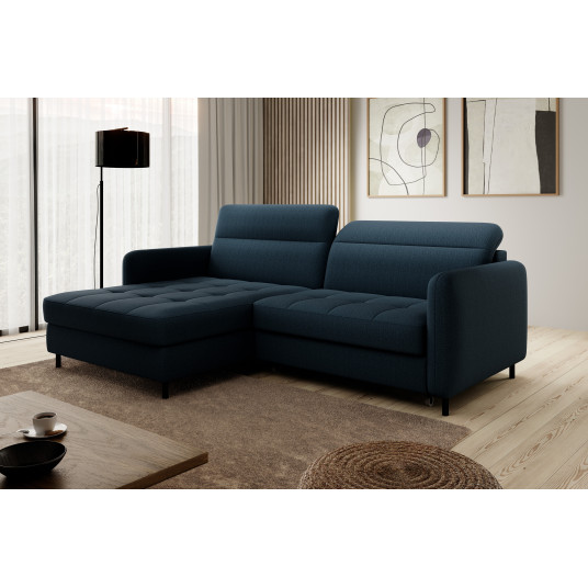 Kampinė sofa Gomsi su patalynės dėže, audinys Manhattan 40