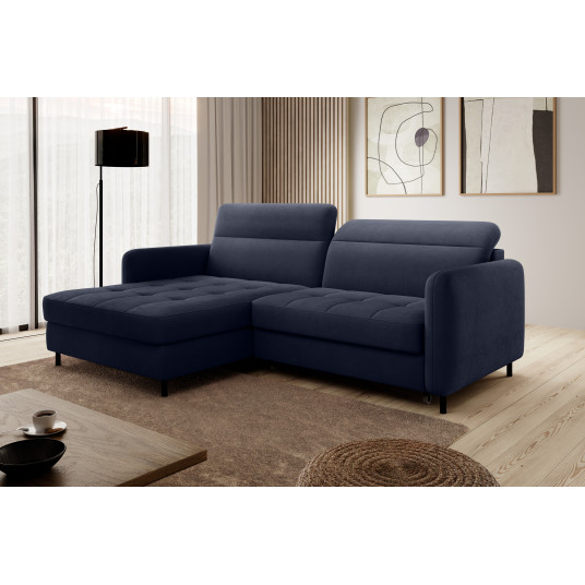 Kampinė sofa Gomsi su patalynės dėže, audinys Touch 40