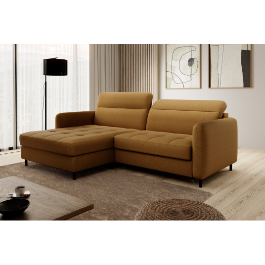 Kampinė sofa Gomsi su patalynės dėže, audinys Manhattan 45