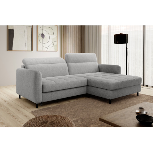 Kampinė sofa Gomsi su patalynės dėže, audinys Raquel 03