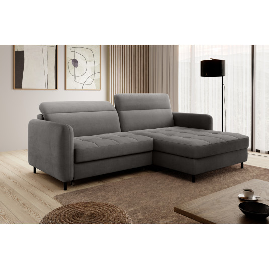 Kampinė sofa Gomsi su patalynės dėže, audinys Touch 05