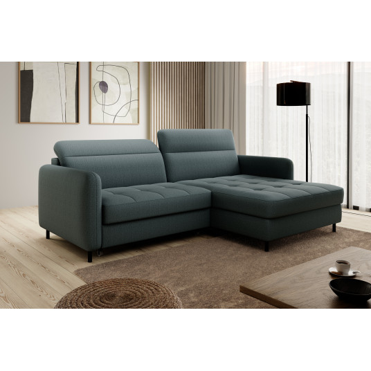 Kampinė sofa Gomsi su patalynės dėže, audinys Manhattan 38
