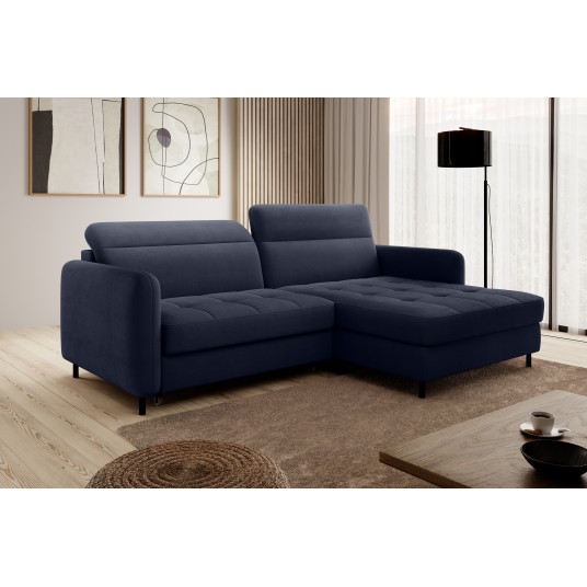 Kampinė sofa Gomsi su patalynės dėže, audinys Touch 40