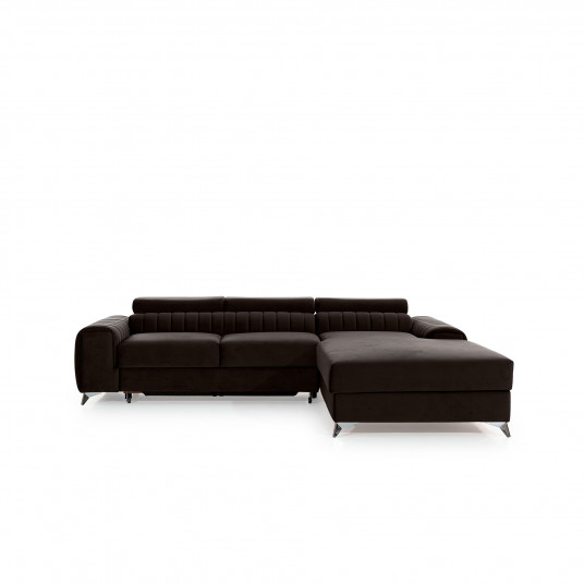 Kampinė sofa Grayson su patalynės dėže, audinys Nube 22