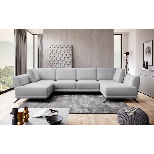 Kampinė sofa Larco su patalynės dėže, audinys Sola 4