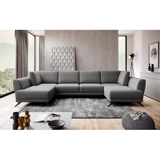 Kampinė sofa Larco su patalynės dėže, audinys Gojo 5