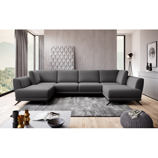 Kampinė sofa Larco su patalynės dėže, audinys Savoi 6
