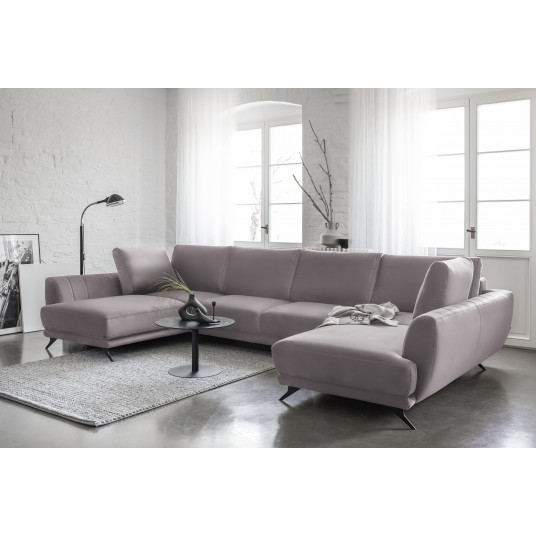 Kampinė sofa Larco su patalynės dėže, audinys Loco 24