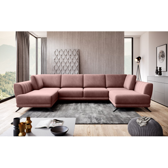  Kampinė sofa Larco su patalynės dėže, audinys Lukso 24 