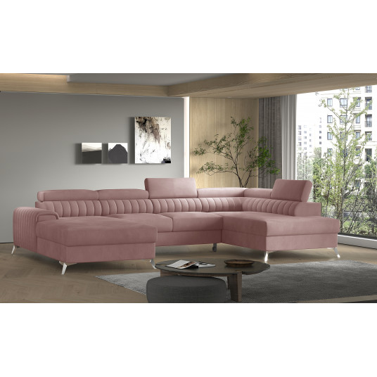  Kampinė sofa Lacante su patalynės dėže, audinys Nube 24 