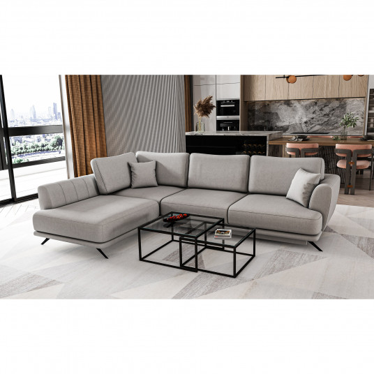 Kampinė sofa Larde su patalynės dėže, audinys Sola 4