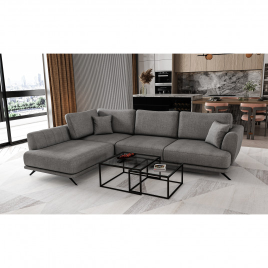 Kampinė sofa Larde su patalynės dėže, audinys Gojo 5
