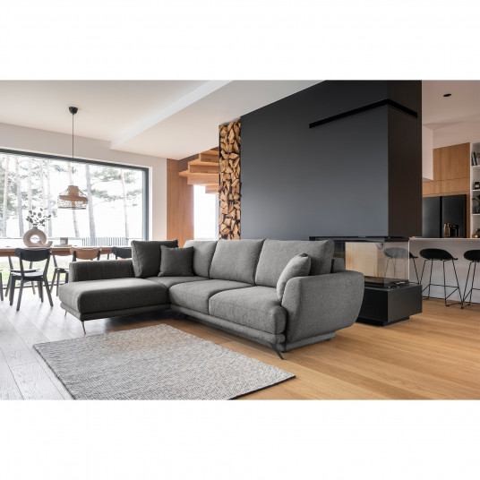 Kampinė sofa Larde su patalynės dėže, audinys Roko 5