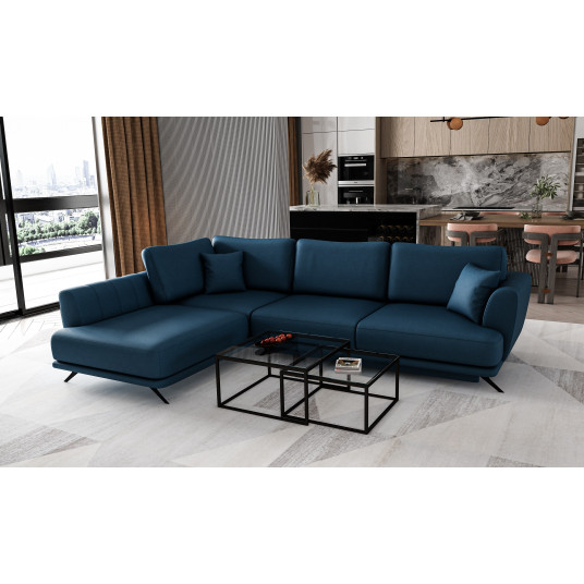 Kampinė sofa Larde su patalynės dėže, audinys Savoi 40
