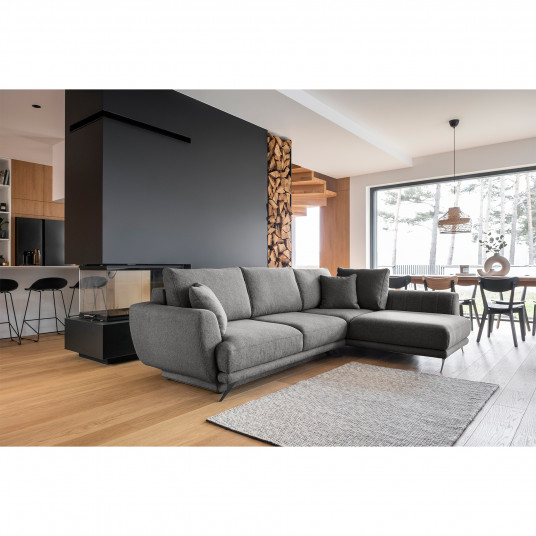 Kampinė sofa Larde su patalynės dėže, audinys Roko 5