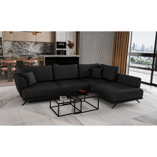 Kampinė sofa Larde su patalynės dėže, audinys Vero 10 