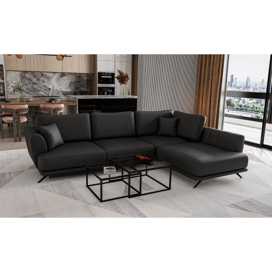  Kampinė sofa Larde su patalynės dėže, audinys Softis 11 