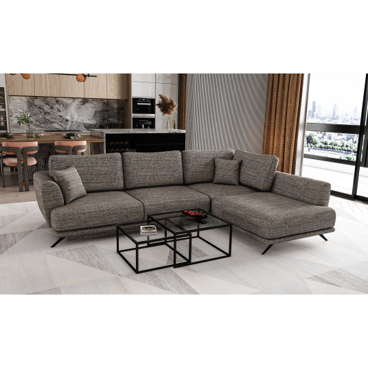  Kampinė sofa Larde su patalynės dėže, audinys Marte 130 