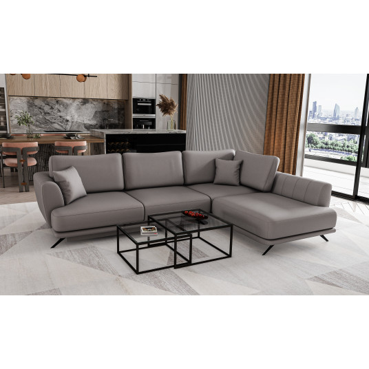 Kampinė sofa Larde su patalynės dėže, audinys Softis 29