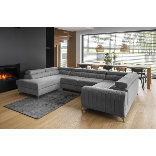Kampinė sofa Louis su patalynės dėže, audinys Gojo 5