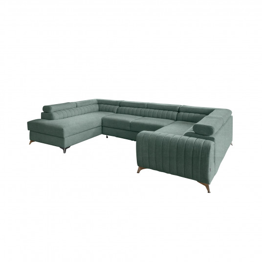 Kampinė sofa Louis su patalynės dėže, audinys Poco 100