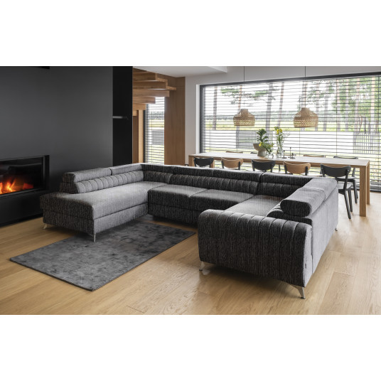 Kampinė sofa Louis su patalynės dėže, audinys Marte 10