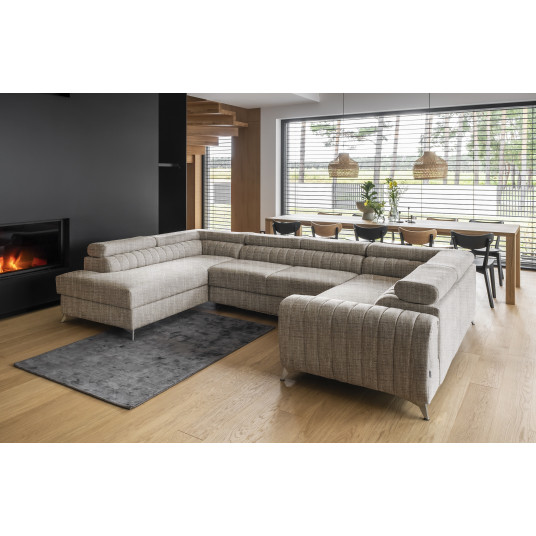  Kampinė sofa Louis su patalynės dėže, audinys Marte 20 