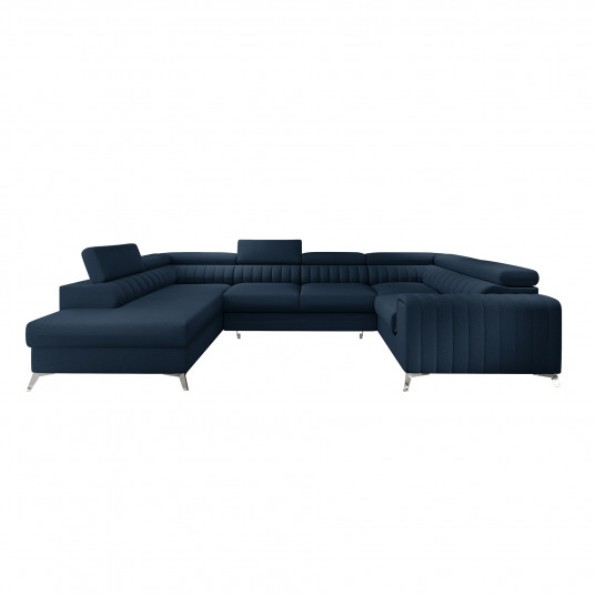  Kampinė sofa Louis su patalynės dėže, audinys Flores 40 
