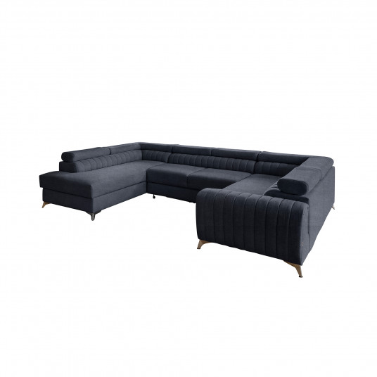 Kampinė sofa Louis su patalynės dėže, audinys Poco 40