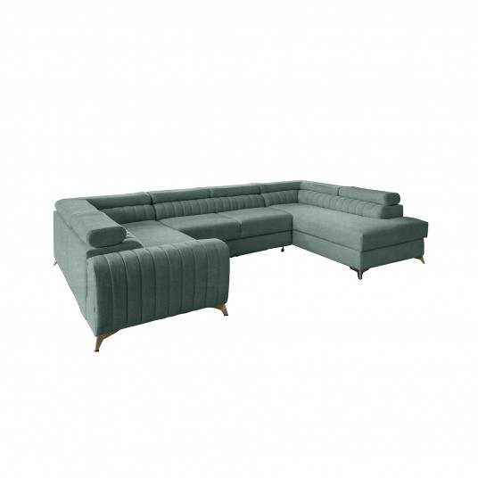 Kampinė sofa Louis su patalynės dėže, audinys Poco 100