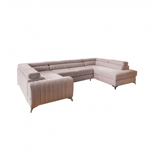 Kampinė sofa Louis su patalynės dėže, audinys Gojo 101