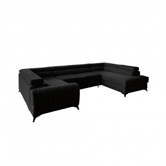 Kampinė sofa Louis su patalynės dėže, audinys Flores 10