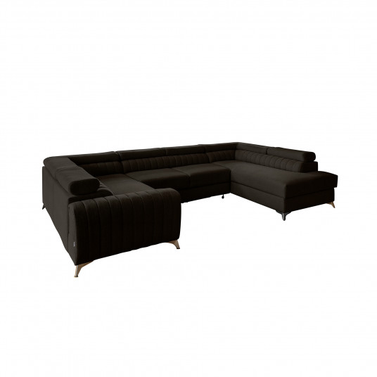 Kampinė sofa Louis su patalynės dėže, audinys Flores 22