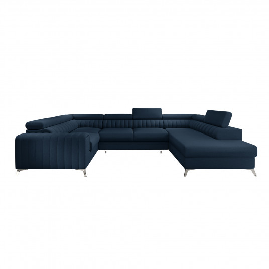 Kampinė sofa Louis su patalynės dėže, audinys Flores 40