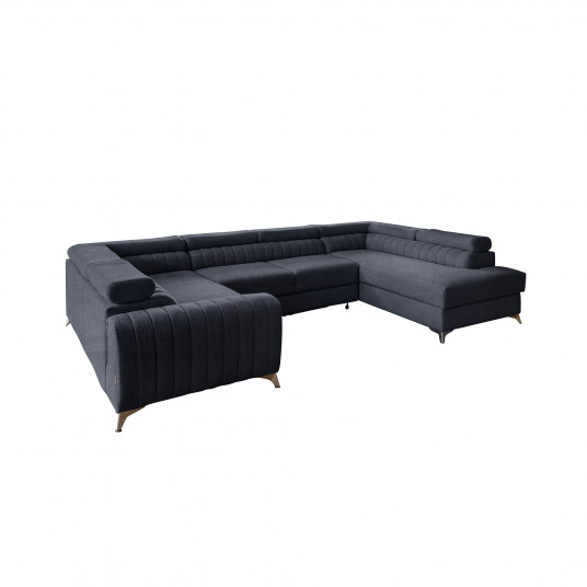 Kampinė sofa Louis su patalynės dėže, audinys Poco 40