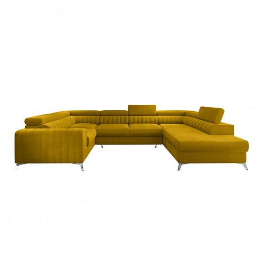 Kampinė sofa Louis su patalynės dėže, audinys Loco 45