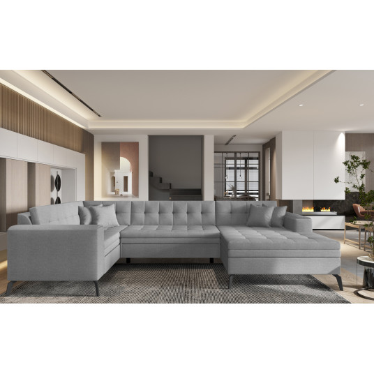 Kampinė sofa Montez, audinys Flores 4