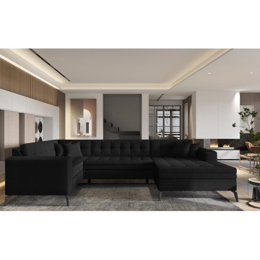 Kampinė sofa Montez, audinys Flores 10